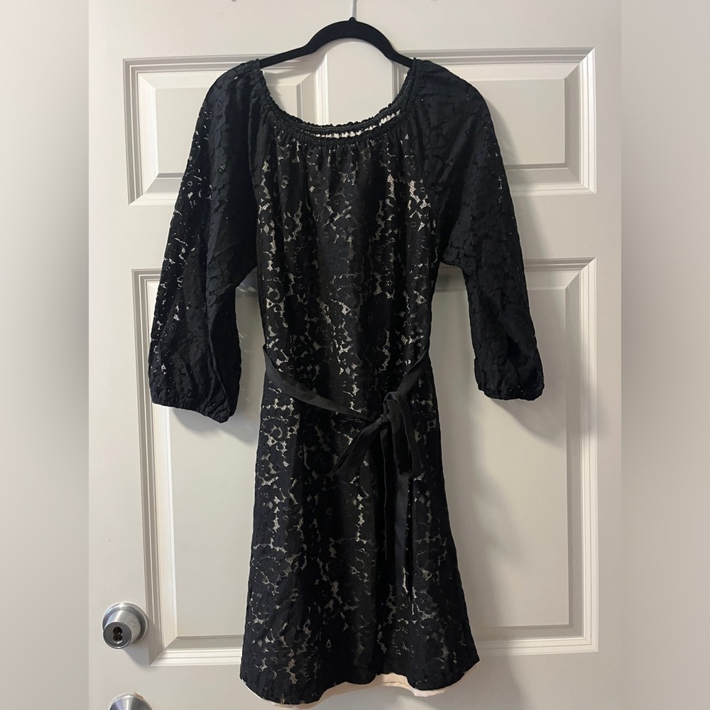 Jade Melody Tam lace dress, back with tied waist, small